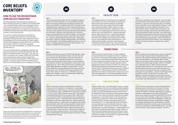 Core Beliefs Inventory